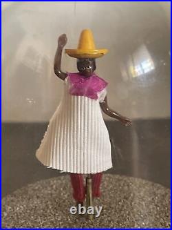 Vintage Reuge Matilda, Matilda Sombrero Dancer Swiss Made Music Box Globe