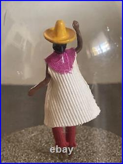 Vintage Reuge Matilda, Matilda Sombrero Dancer Swiss Made Music Box Globe