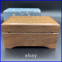 Vintage Reuge Music Box Frederic Chopin Tristesse 36 Note Koa Wood Switzerland