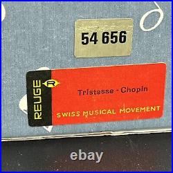 Vintage Reuge Music Box Frederic Chopin Tristesse 36 Note Koa Wood Switzerland