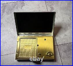 Vintage Reuge Music Box Musical Powder Compact Case (VIDEO) Elgin American