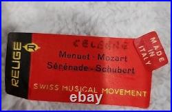 Vintage Reuge Music Box Pepper Grinder- Porcelain- Italy