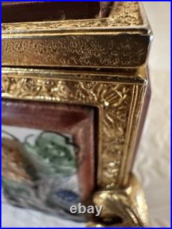 Vintage Reuge Music Box Switzerland, O Sole Mio, Gold Plated, Capodimonte