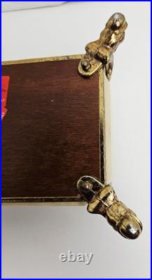 Vintage Reuge Music Box With Dolphin Feet Made In Italy Swiss Musical Movement