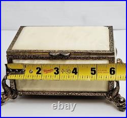 Vintage Reuge Music Box With Dolphin Feet Made In Italy Swiss Musical Movement