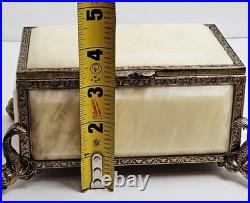 Vintage Reuge Music Box With Dolphin Feet Made In Italy Swiss Musical Movement