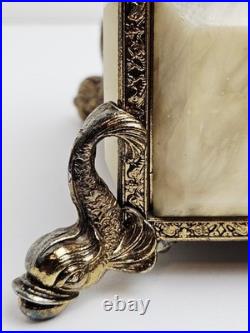 Vintage Reuge Music Box With Dolphin Feet Made In Italy Swiss Musical Movement