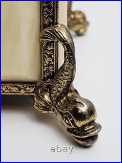 Vintage Reuge Music Box With Dolphin Feet Made In Italy Swiss Musical Movement