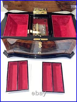 Vintage Reuge Music Sainte-Croix Switzerland Canon Pachelbel Music Jewelry Box