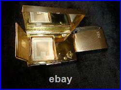 Vintage Reuge Musical Miniature Music Box Powder Compact Case With Lighter