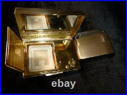 Vintage Reuge Musical Miniature Music Box Powder Compact Case With Lighter