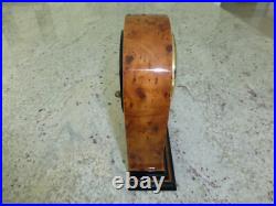 Vintage Reuge (Romance) Music Box Clock Italy Inlay Wood Case (Watch The Video)