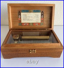 Vintage Reuge Sainte-Croix 6/41 Swiss Music Box Plays Ave Maria + 5 Works