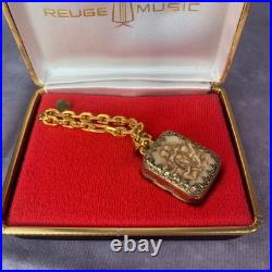 Vintage Reuge Silver Music Box Angel Children'S Play Cameo Antique Pendant