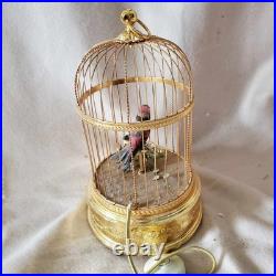 Vintage Reuge Singing Bird Clock Music Box G2U