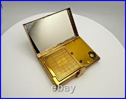 Vintage Reuge Ste Croix Music Box Musical Powder Compact Case Elgin American