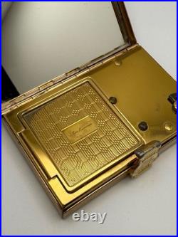 Vintage Reuge Ste Croix Music Box Musical Powder Compact Case Elgin American