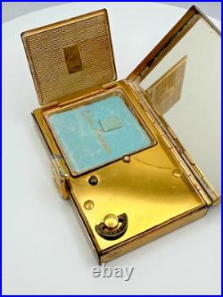 Vintage Reuge Ste Croix Music Box Musical Powder Compact Case Elgin American