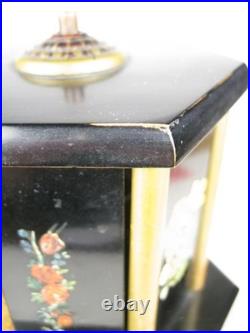 Vintage Reuge Style Hand Painted Wooden Musical Carousel Dispenser Cigarette