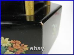 Vintage Reuge Style Hand Painted Wooden Musical Carousel Dispenser Cigarette