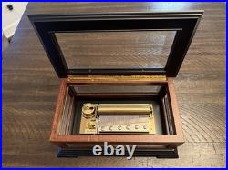 Vintage Reuge Swiss 72-note Music Box, Glass Case Sainte Croix Vintage Reuge Swiss 72-note Music Box, Glass Case Sainte Croix