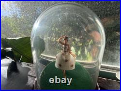 Vintage Reuge Swiss Ballerina Dome Music Box 2 Songs MECHANICALLY PERFECT