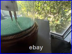 Vintage Reuge Swiss Ballerina Dome Music Box 2 Songs MECHANICALLY PERFECT
