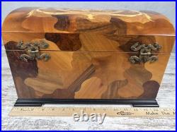 Vintage Reuge Swiss Disc Music Box with Lower Storage Drawer & 11 Discs/Works