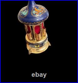 Vintage Reuge Swiss Lipstick Carousel Music Box Love Story Speak Softly Love