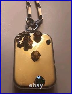 Vintage Reuge Swiss Miniature Music Box Necklace Pendant With Chain