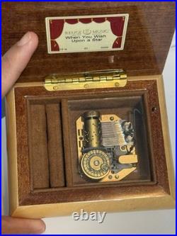 Vintage Reuge Swiss Music Box 18 Note When You Wish Upon a Star