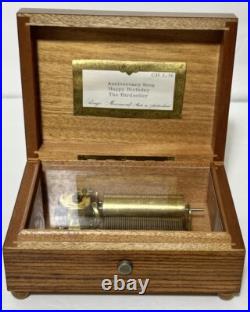 Vintage Reuge Swiss Music Box 36 Note Switzerland Happy Birthday + 2 More