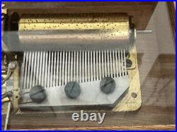 Vintage Reuge Swiss Music Box 36 Note Switzerland Happy Birthday + 2 More