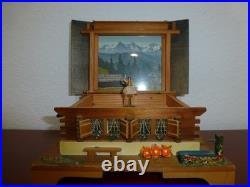 Vintage Reuge Swiss Yodel Wood Chalet Dancing Ballerina Music Box (watch Video)