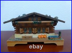 Vintage Reuge Swiss Yodel Wood Chalet Dancing Ballerina Music Box (watch Video)