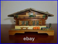 Vintage Reuge Swiss Yodel Wood Chalet Dancing Ballerina Music Box (watch Video)