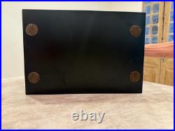 Vintage Reuge Treasure Chest Music Box Brass Plated, 4-1/2 Disc Player, 7 Discs