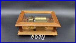 Vintage Reuge Wood & Beveled Glass Case Music Box, The Rose Vintage Reuge Wood & Beveled Glass Case Music Box, The Rose