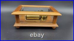 Vintage Reuge Wood & Beveled Glass Case Music Box, The Rose Vintage Reuge Wood & Beveled Glass Case Music Box, The Rose