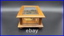 Vintage Reuge Wood & Beveled Glass Case Music Box, The Rose Vintage Reuge Wood & Beveled Glass Case Music Box, The Rose