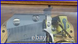 Vintage Reuge Wood & Beveled Glass Case Music Box, The Rose Vintage Reuge Wood & Beveled Glass Case Music Box, The Rose