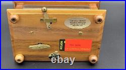 Vintage Reuge Wood & Beveled Glass Case Music Box, The Rose Vintage Reuge Wood & Beveled Glass Case Music Box, The Rose