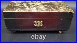 Vintage Reuge Wood Case Music Box, Swiss