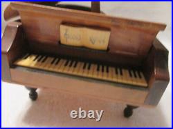 Vintage Reuge Wood Piano Music Box Plays Fur Elise Made in Switzerland WORKS