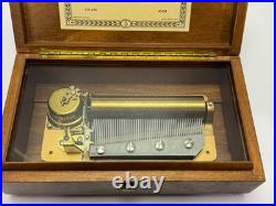 Vintage Reuge Wooden 50 Note Music Box Sainte-Croix 4 Song By Joh. Strauss 45034