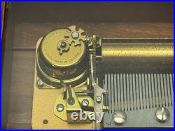 Vintage Reuge Wooden 50 Note Music Box Sainte-Croix 4 Song By Joh. Strauss 45034
