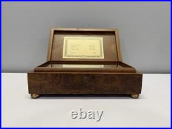 Vintage Reuge Wooden 50 Note Music Box Sainte-Croix 4 Song By Joh. Strauss 45034