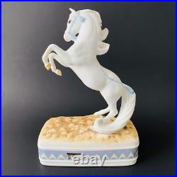 Vintage Rich Rudish Rearing Arabian Horse Enesco Music Box 1987 Rare