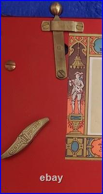 Vintage Rouge Sainte Croix Swiss Music Box Glass Case Dolphin Legs Switzerland