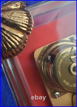 Vintage Rouge Sainte Croix Swiss Music Box Glass Case Dolphin Legs Switzerland